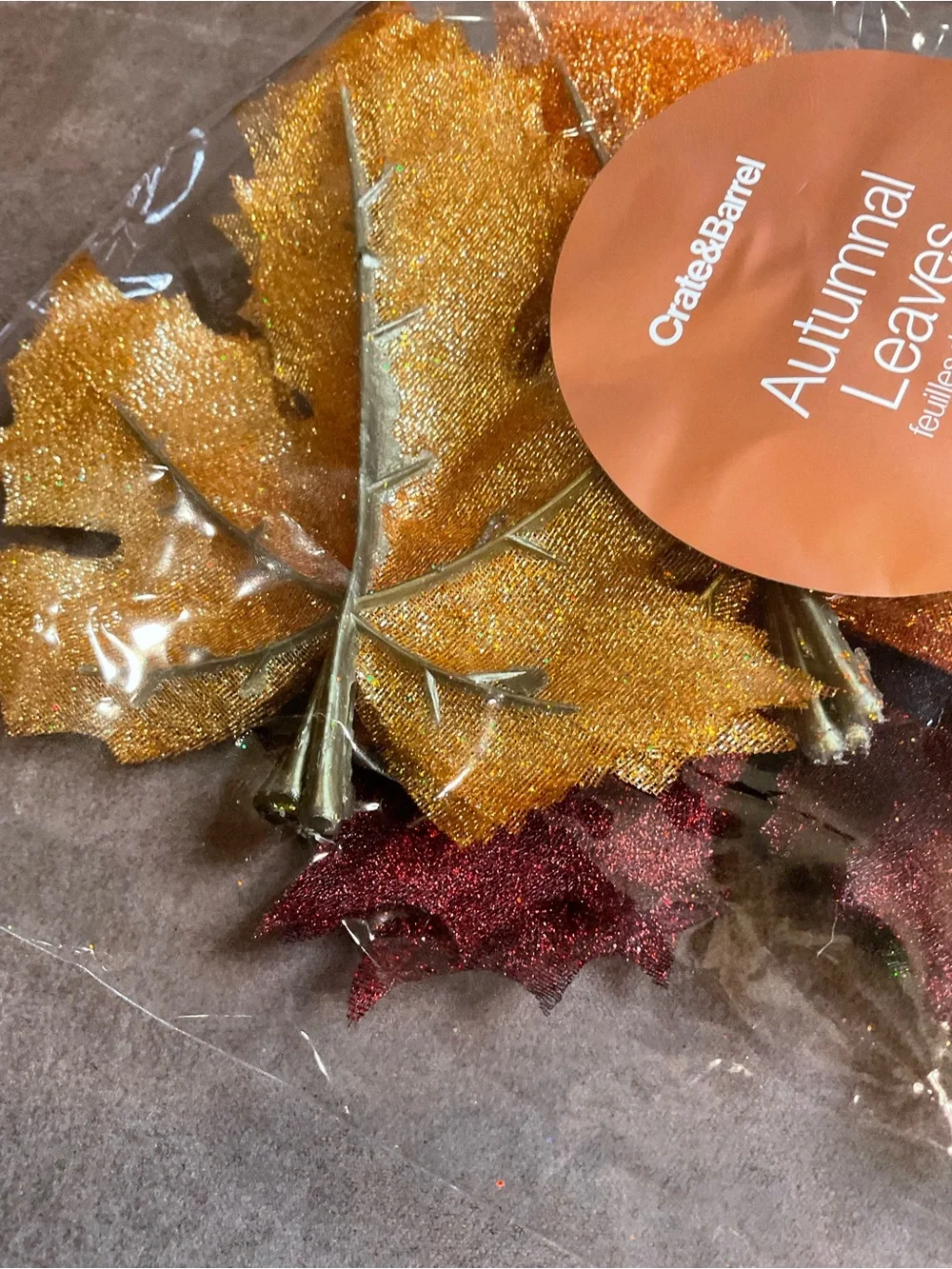 Crate & Barrel Autumnal Leaves Set